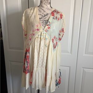 Free People Cream Floral Midi Dress